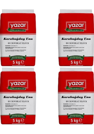 Yazar Taş Değirmende Öğütülmüş Karabuğday Unu 4 x 5 KG