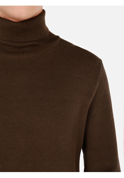 Colin's Colins Regular Fit Turtle Neck Kahverengi Erkek Kazak Cl1064879 Kahverengi