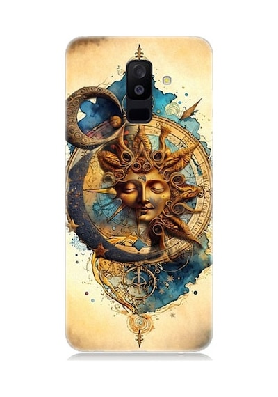 Samsung Galaxy A6 Plus Uyumlu Ay Ve Güneş Tarot Desenli Silikon Kılıf