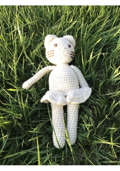 Naturaborn Natural Amigurumi El Örgüsü Oyuncak Etekli Kedicik