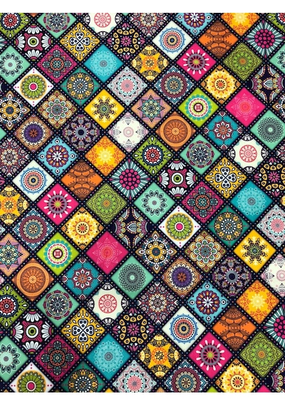 Enesar Home Rustik Desen Dijital Baski Döşemelik Kumaş 100 x 140 cm