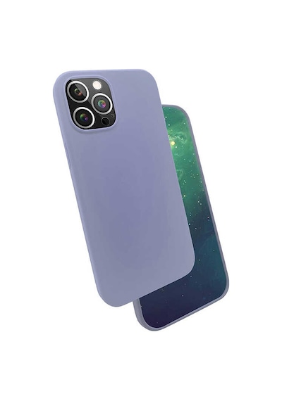 Apple Uyumlu iPhone 12 Pro Uyumlu Zore Silk Silikon-lila Lila -