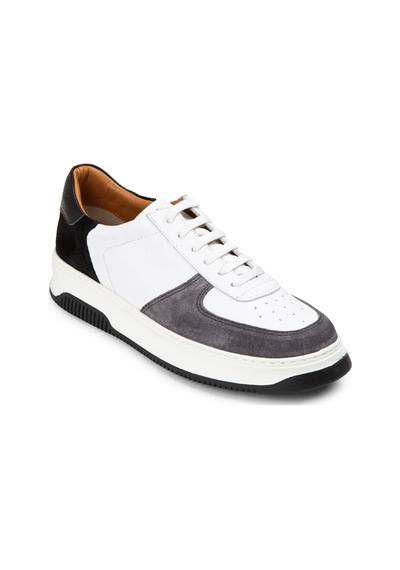 Deery Hakiki Deri Gri Erkek Sneaker Ayakkabı - 01965Mgrıe01 Gri