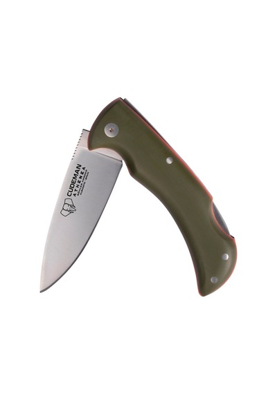 Cudeman 345-gvf Athenea Green G10 Saplı Deri Kılıflı Kamp Çakı Yeşil