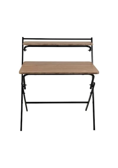 49x83 Cm Çalışma Masası Metal Ayaklı Ders Çalışma Masası Kahverengi