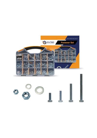 Civtec 682 Parça 16 Çeşit Ysb Vida - Somun - Pul Seti -takım Tk-16 Genel