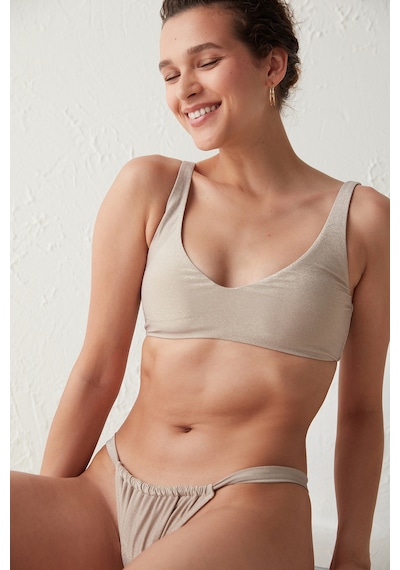 Penti Bej Simli Side Bikini Altı Beıge Bej