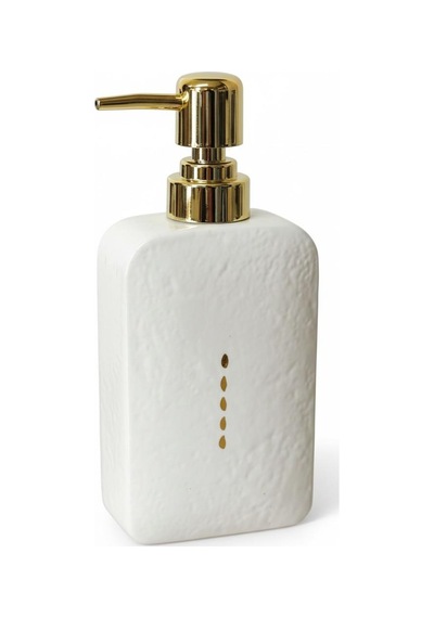 Parlak Yüzey Porselen Sıvı Sabunluk Krem, Gold Pompa 300ml
