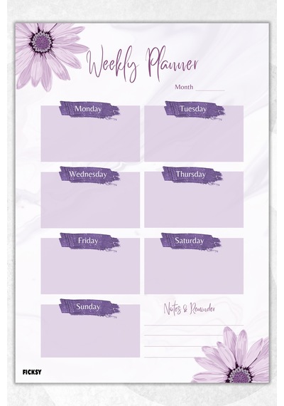 Haftalık Planlayıcı - A4 Ebat Yapılacaklar - 30 Yaprak - Weekly Planner - 0658 Çok Renkli