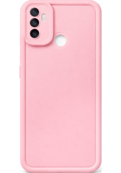 Oppo A53 4g Uyumlu Kamera Çıkıntılı Mat Silikon Telefon Kılıfı Pembe