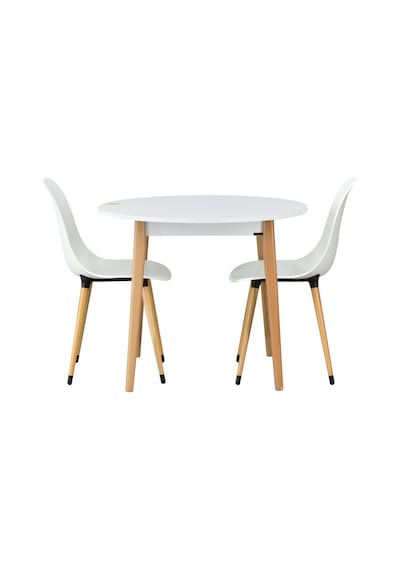 Vilinze Eames Sandalye Avanos Yuvarlak Ahşap Mutfak Masası Takımı - 90x90 Cm Natürel Vilinze Eames Sandalye Avanos Yuvarlak Ahşap Mutfak Masası Takımı - 90x90 Cm Natürel