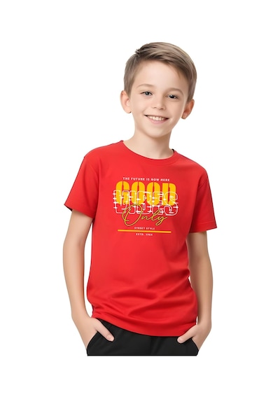 Fyk Kids Erkek Çocuk Give Up Yazı Baskılı Yazlık Alt-üst Takım Kırmızı Fyk Kids Erkek Çocuk Give Up Yazı Baskılı Yazlık Alt-üst Takım Kırmızı