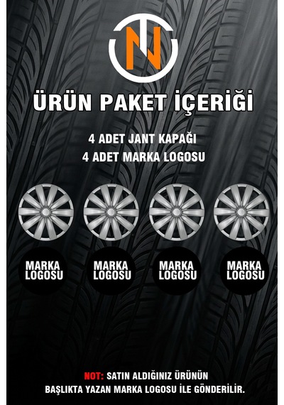 Dacia Duster 16 İnç Jant Kapağı Takım Gri G117