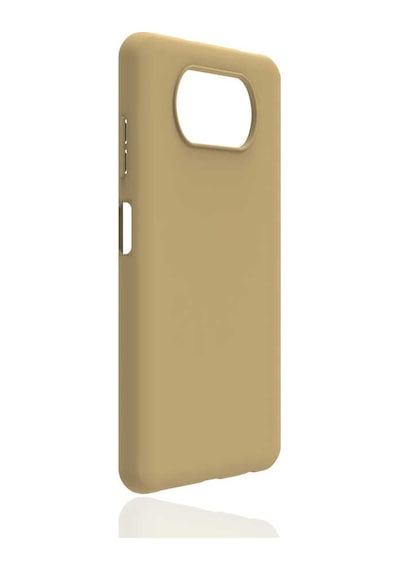 Noktaks - Xiaomi Uyumlu Xiaomi Poco X3 / Poco X3 Nfc / Poco X3 Pro - Kılıf Mat Soft Esnek Biye Silikon - Gold