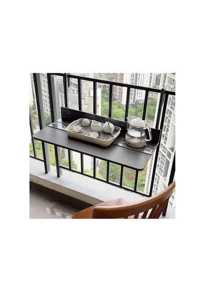Yüksekliği Ayarlanabilir Balkon Sehpası, Veranda Asma Katlanır Masa, Dış Mekan Çok Fonksiyonlu Masa 60 X 37 Cm / 23,6 X 14,6 İnç Diğer