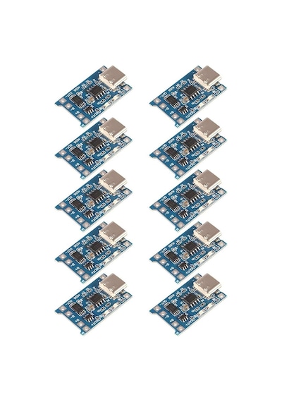 Tp4056 Type-c 1s 3.7v Lipo, Li-ion Pil Bms Korumalı Şarj Devresi - 10 Adet