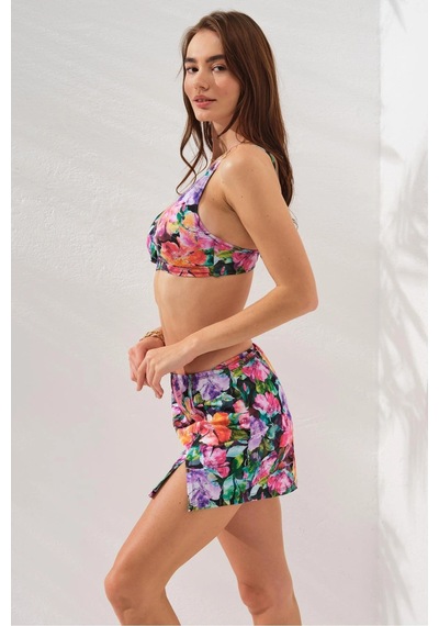 Pierre Cardin Pearl Etekli Fra Bikini Takım Üçlü Set Violet 231228 Pembe