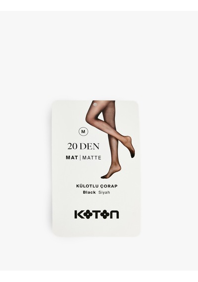Koton 20 Den Mat Külotlu Çorap Siyah 7wak80036aa