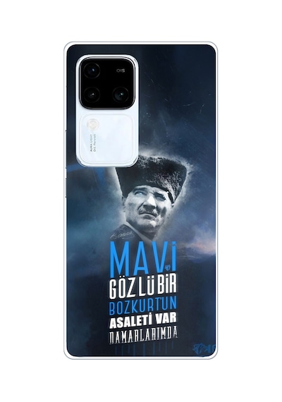 Vivo V30 Uyumlu Atatürk Temalı Asalet Ve Bozkurt Baskılı Silikon Kılıf