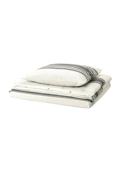 Ikea Jattefraken Tek Kişilik Nevresim Takımı 150 X 200 Cm Beyaz - Gri