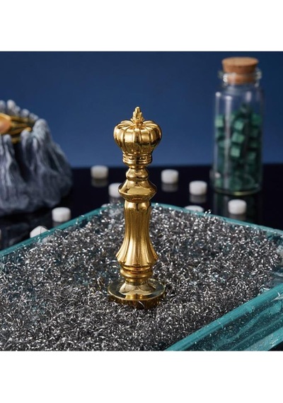 Mum Mühür Damga Kolu Premium Metal Kraliyet Tacı Parlak Altın Karışık
