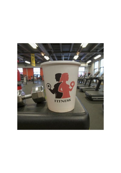 Fıtness Spor Salonu Temalı Tek Kullanımlık 7 Oz 100 Adet Üreticiden Karton Bardak 1