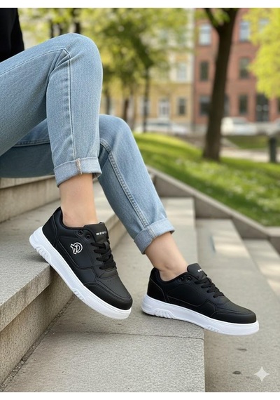 Fort 2081 Best Rahat Hafif Sneaker Ayakkabı Siyah - Beyaz