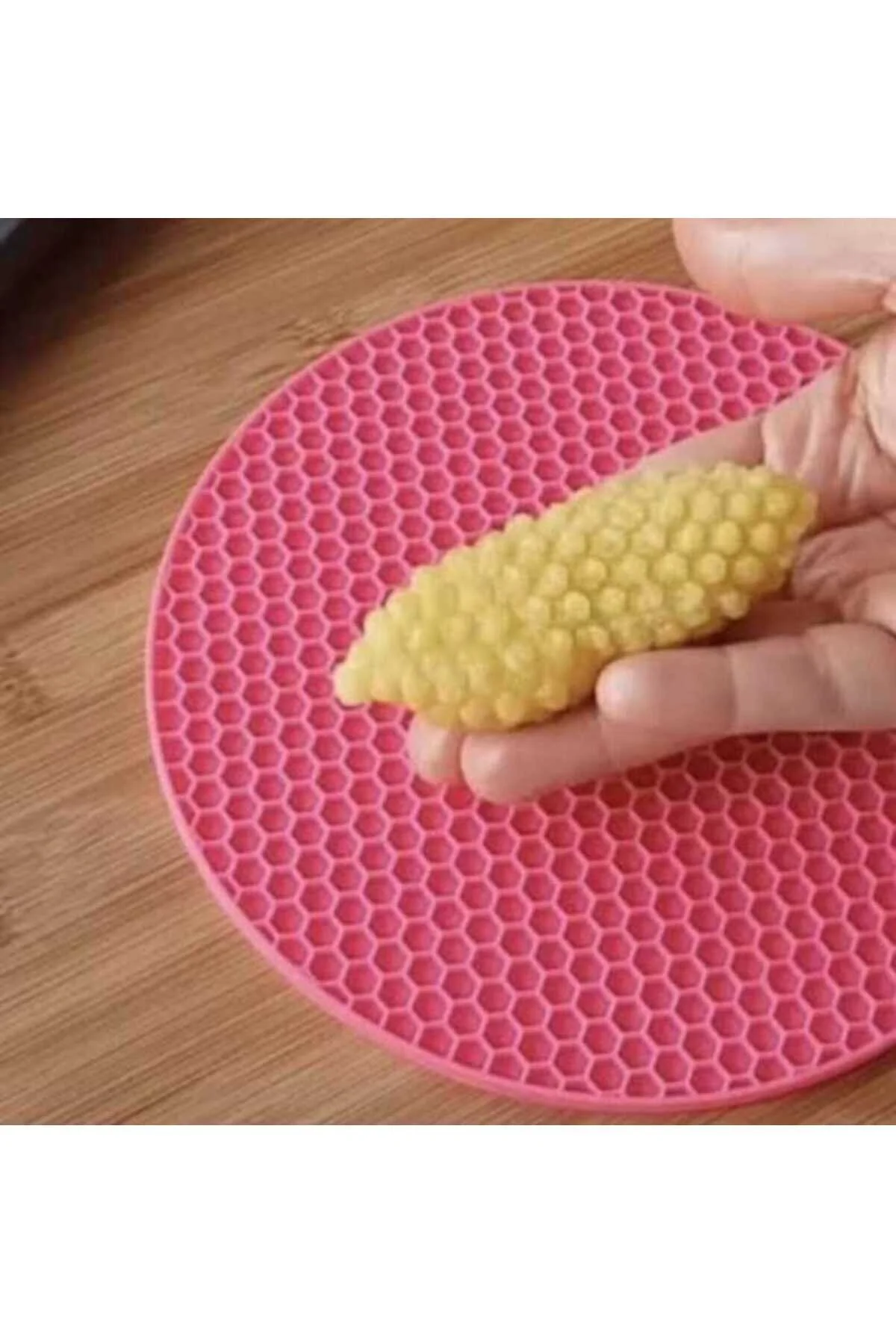 Kırmızı Daire Silikon Nihale Ve Kalburabastı Yapma Aparatı Pembe