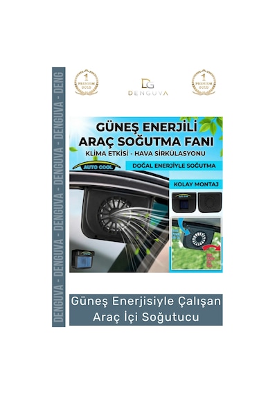 Araçfanı Güneş Enerjili Auto Cool Portatif Oto Havalandırma Fan Sistemi Çalışan Araç İçi Soğutucu