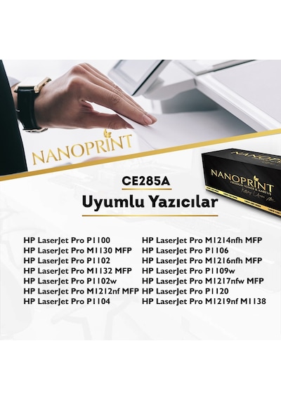HP LaserJet P1102/P1102w CE285A Uyumlu Toner /NP/