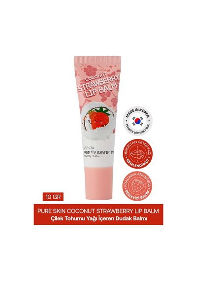 Esfolio Hindistan Cevizi ve Çilek İçeren Onarıcı Dudak Balmı Esfolio Coconut Strawberry Lip Balm