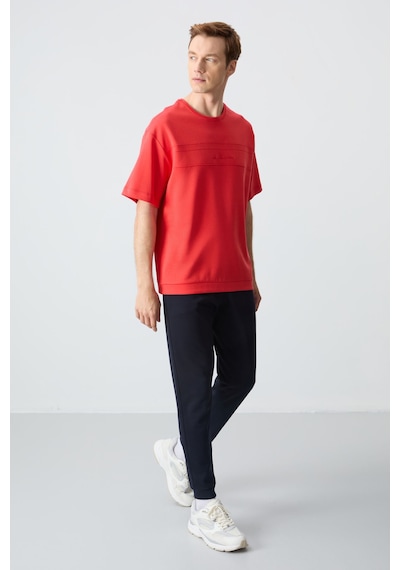 Tommy Life Fiesta Lacivert Pamuklu Kalın Yumuşak Dokulu Oversize Fit Basic Erkek Eşofman Takım - 85261 Kırmızı - Lacivert Tommy Life Fiesta Lacivert Pamuklu Kalın Yumuşak Dokulu Oversize Fit Basic Erkek Eşofman Takım - 85261 Kırmızı - Lacivert