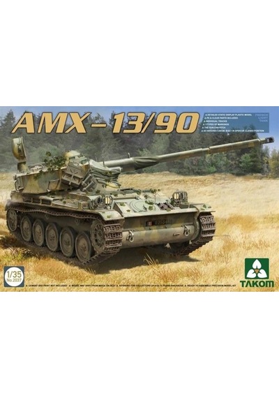 Takom 2037 1/35 Ölçek, Fransız Hafif Tankı, Amx-13/90, Plastik Model Kiti-50293