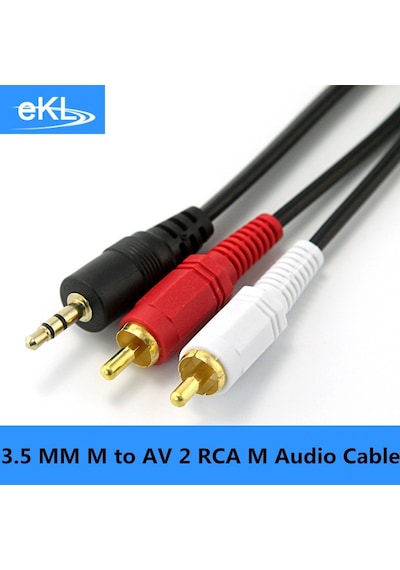3.5Mm Stereo To 2Rca Kablosu Aux Tos Ses 1.5 Metre Sound Audio