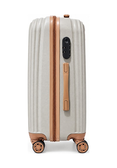 Fossil Abs Sert Kabuk 360 Döner Tekerlekli Orta Boy Valiz 126-02 Taş