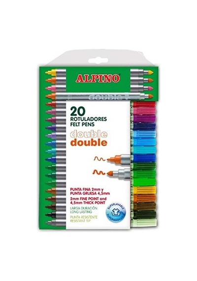 Alpino Ar-058 Çift Yönlü Keçeli Boya Kalemi 20'li