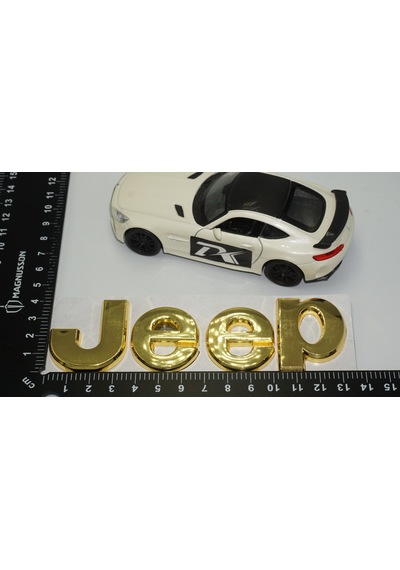 Jeep Kaput Bagaj 3m 3d Gold Metal Logo Amblem Arma