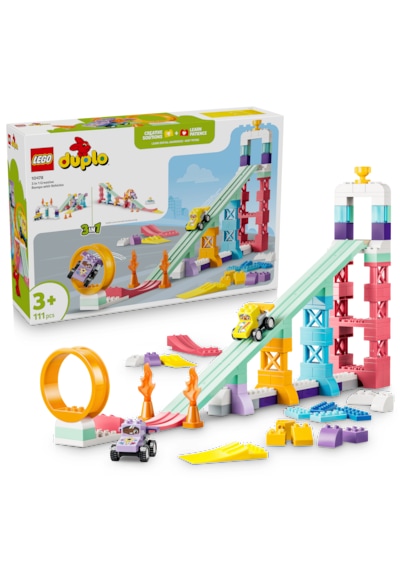 LEGO® DUPLO® Kasabası 3’ü 1 Arada Araçlarla Yaratıcı Rampalar 10478 - 3+ için Aksesuarlar İçeren Eğitici Oyuncak Yapım Seti (111P)