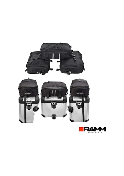 Bmw Motorrad R1250gs / Adv - R1300gs / Adv Yan Ve Arka Çanta İlave Çanta Takımı - 3 Adet - Siyah