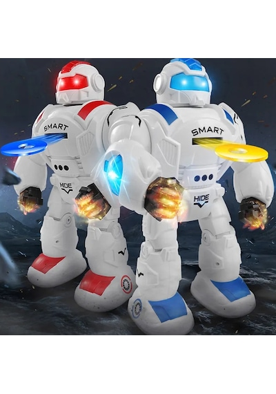 Birlik Oyuncak Uzaktan Kumandalı Disk Atan Süper Robot