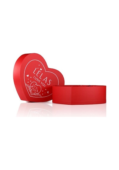 Lelas 1574 Kalp Şeklinde Üzerinde I Love You Baskılı Hediyelik Kutu