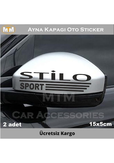 Fiat Stilo Ayna Kapağı Oto Sticker (2 Adet) (282328203)
