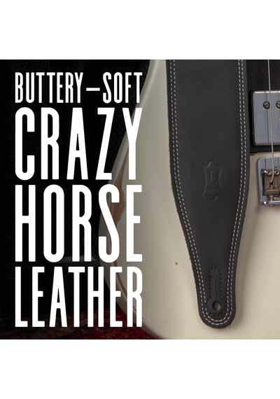 Levy's Leathers Tereyağı Çift Dikiş 6,35 Cm Genişliğinde Giysi Deri Gitar Askısı Deluxe Seri - Kahverengi M17bds-brn