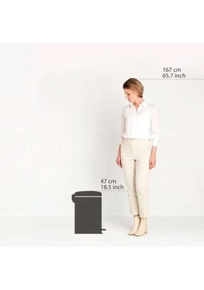 Brabantia Çöp Kutusu 20 Litre Newicon Pedallı Satin Taupe 234026 Diğer