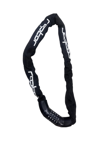 Raptor Bisiklet Zincir Kilit 5 Şifreli 90cm - 6 Mm Kalınlık Siyah