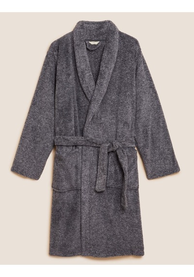 Marks & Spencer Yumuşak Dokulu Polar Sabahlık T07006530 Gri