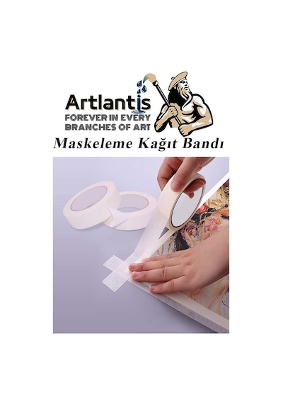 Maskeleme Bandı Kağıt Bant 38 Mm 25 Metre 1 Adet Boya Bantı Maskeleme Kağıt Bant Duvar Yağlı Boya Badana