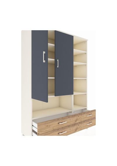 Hyperion Dolap 10 Raflı 4 Çekmeceli 2 Kapaklı 132x44x195 Aytaşı-antrasit/çam Antrasıt/atlas Çam Hyperion Dolap 10 Raflı 4 Çekmeceli 2 Kapaklı 132x44x195 Aytaşı-antrasit/çam Antrasıt/atlas Çam