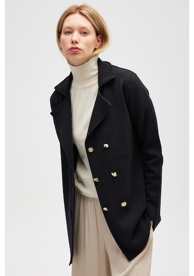 Peraluna Jisha, Kadın Örme Triko Blazer Ceket - Siyah Siyah