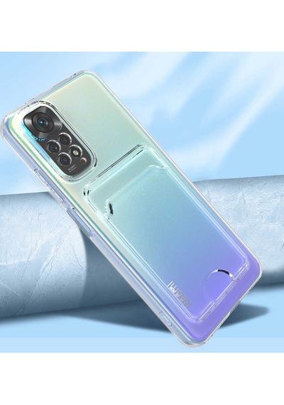 Ardemix Redmi Note 11 Pro 5g Kılıf Kartlıklı Şeffaf Setra Clear Silikon Kapak - Renk Renksiz